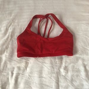 Lululemon Red 4 Cross Back Sports Bra